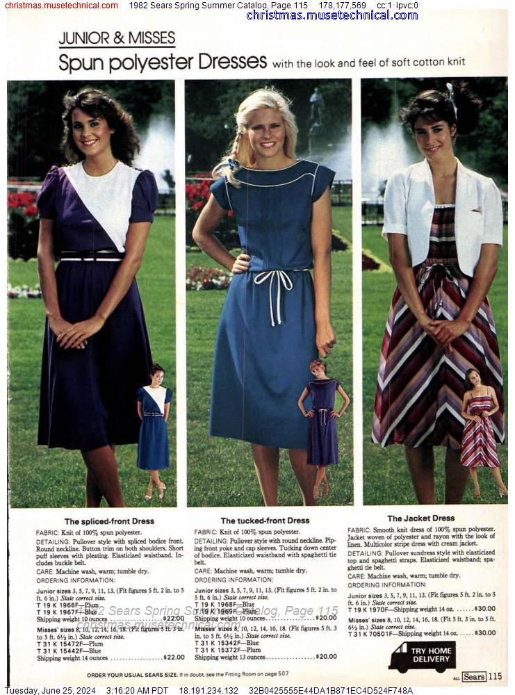 1982 Sears Spring Summer Catalog, Page 115