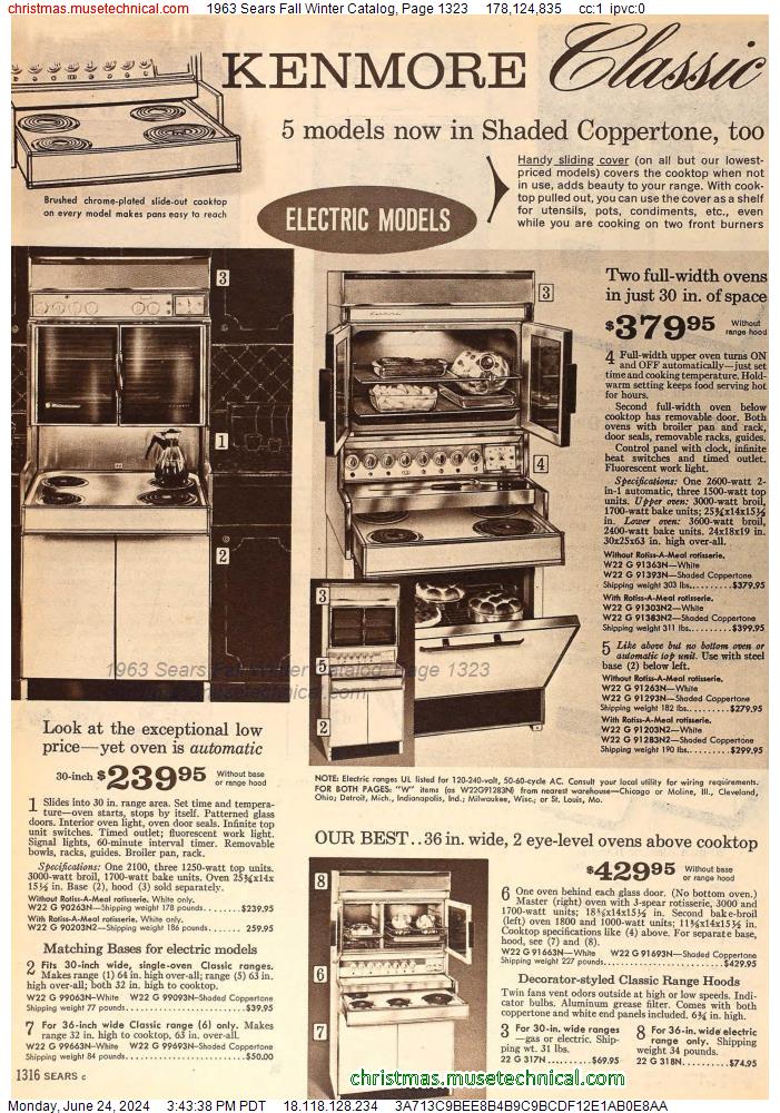 1963 Sears Fall Winter Catalog, Page 1323