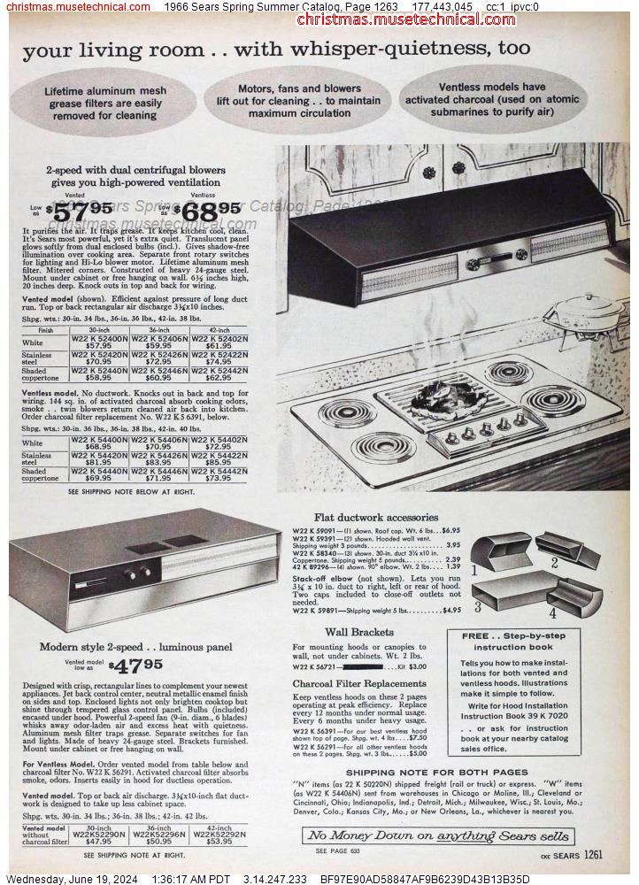 1966 Sears Spring Summer Catalog, Page 1263