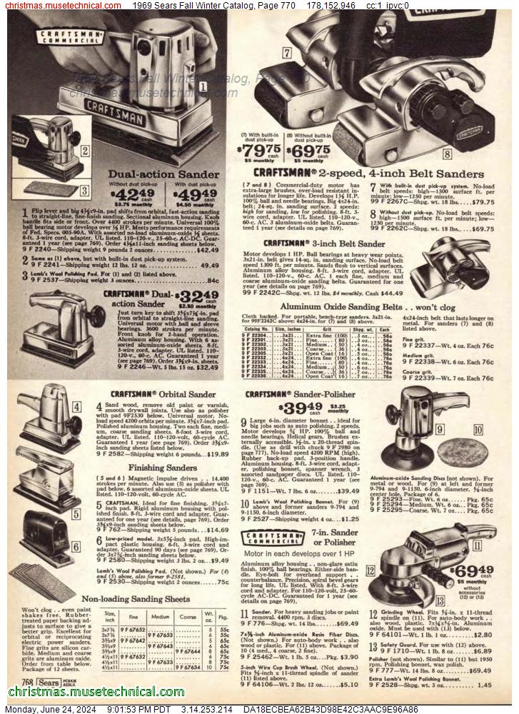 1969 Sears Fall Winter Catalog, Page 770