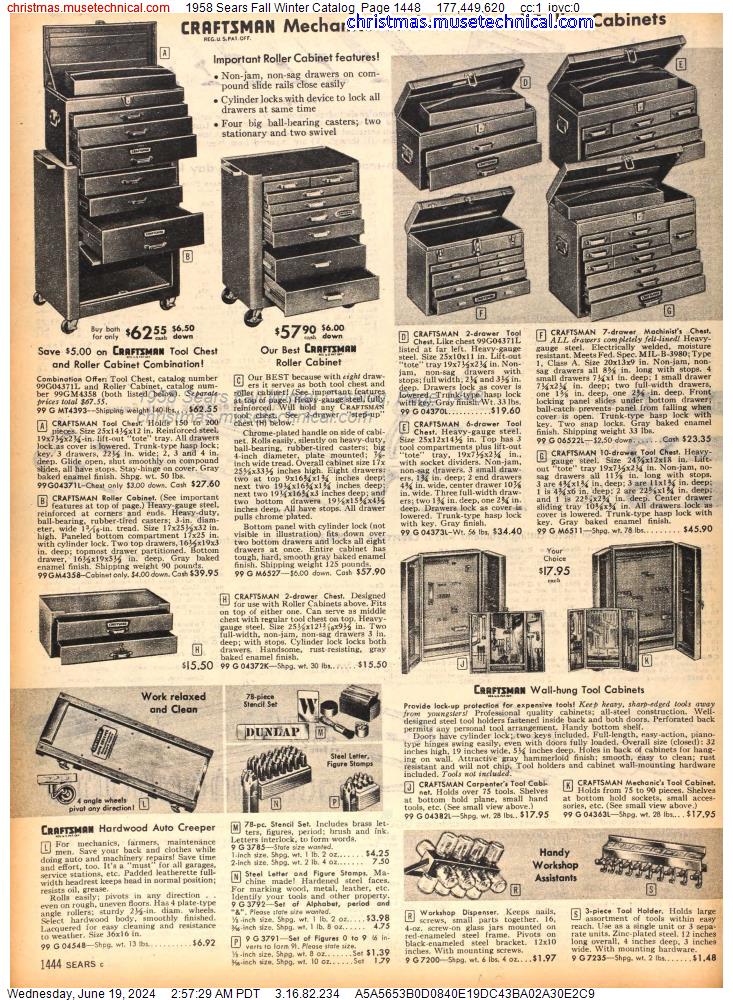 1958 Sears Fall Winter Catalog, Page 1448