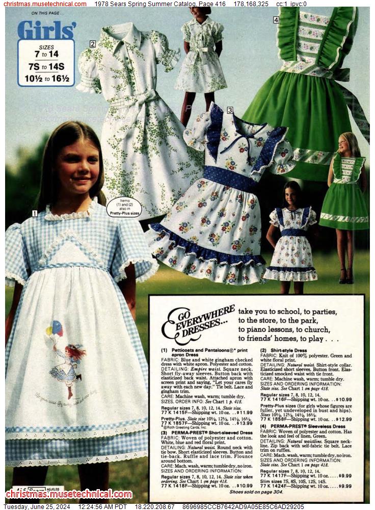 1978 Sears Spring Summer Catalog, Page 416