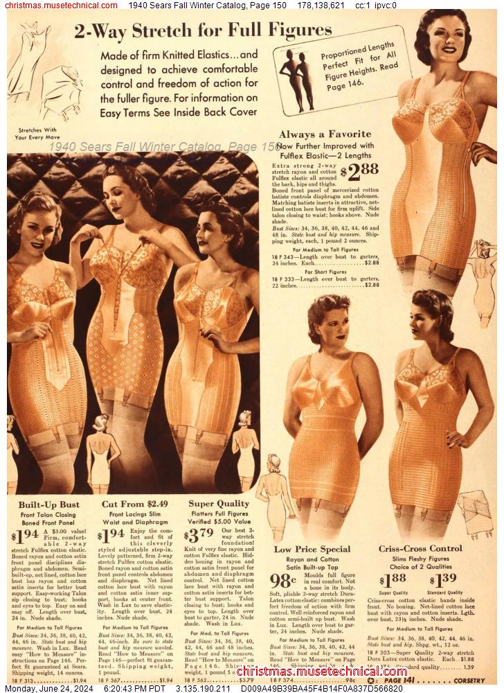 1940 Sears Fall Winter Catalog, Page 150