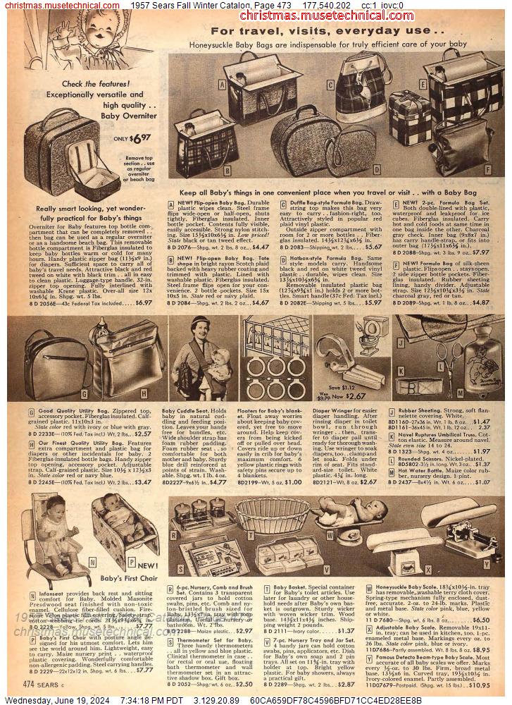 1957 Sears Fall Winter Catalog, Page 473
