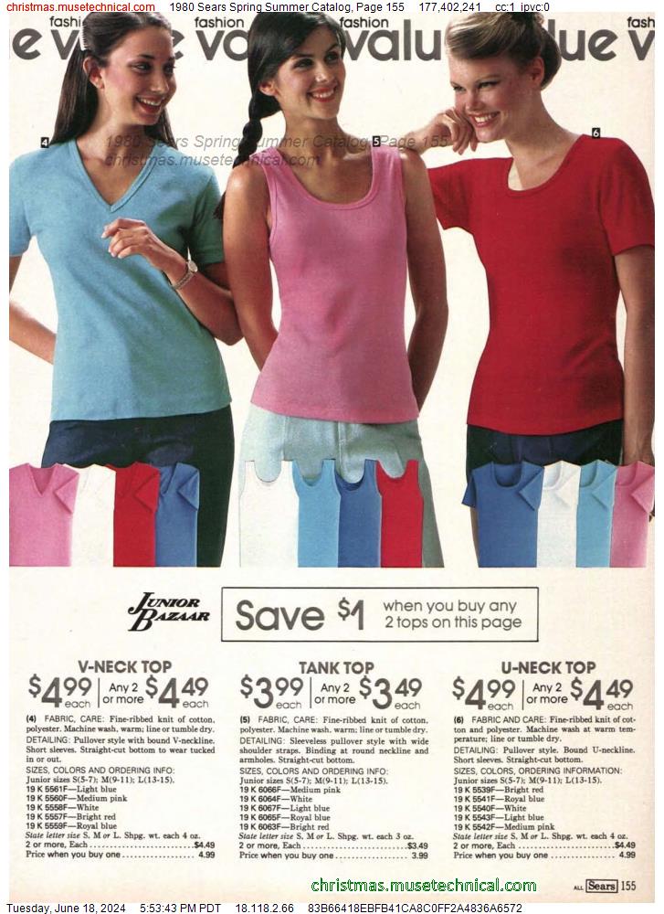 1980 Sears Spring Summer Catalog, Page 155