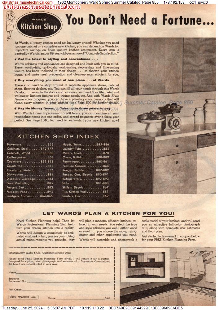 1962 Montgomery Ward Spring Summer Catalog, Page 850