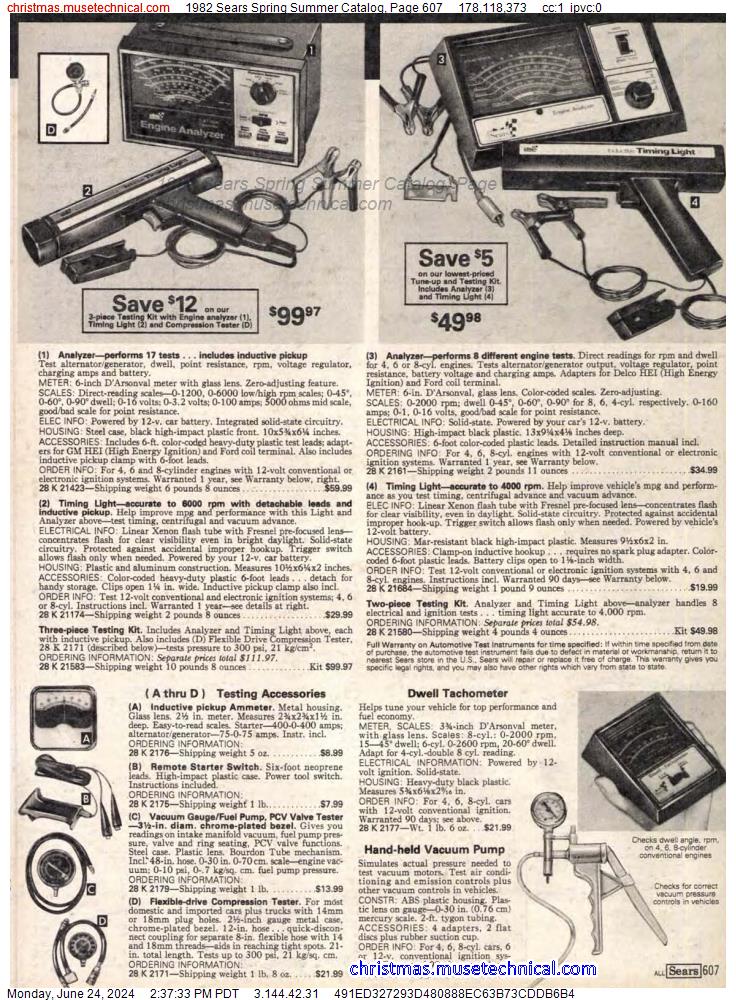 1982 Sears Spring Summer Catalog, Page 607