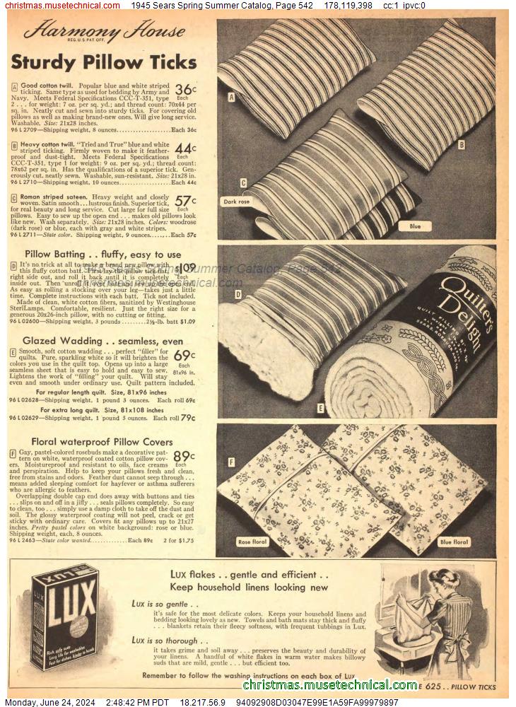 1945 Sears Spring Summer Catalog, Page 542