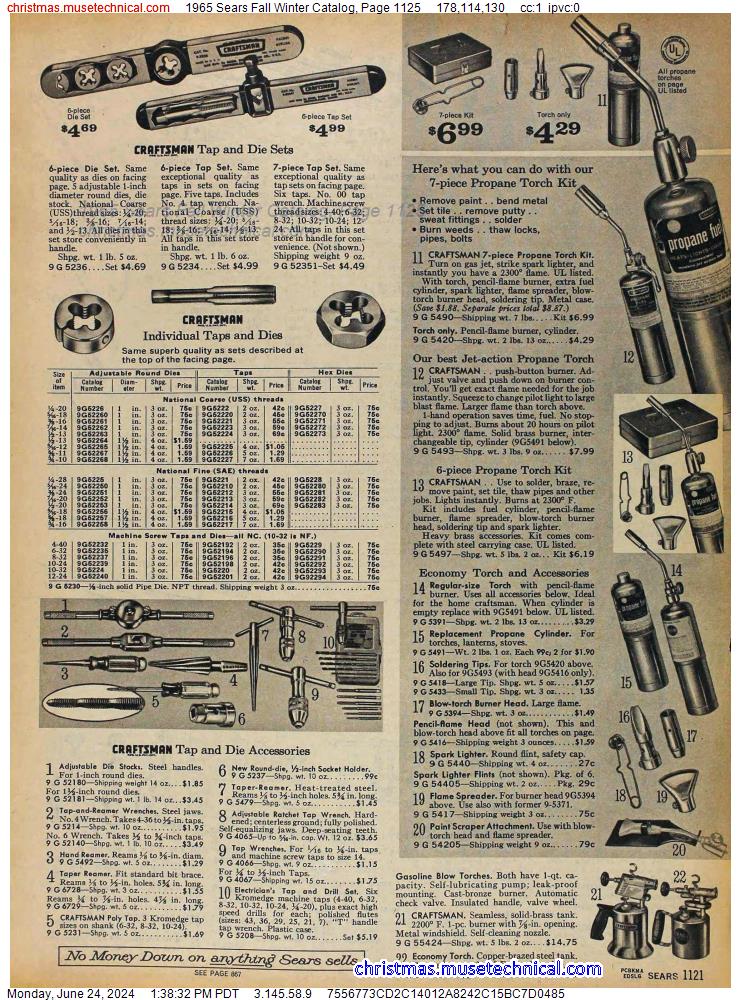 1965 Sears Fall Winter Catalog, Page 1125