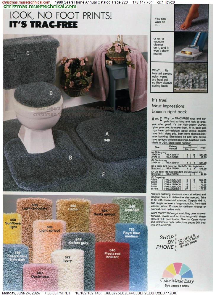 1989 Sears Home Annual Catalog, Page 220