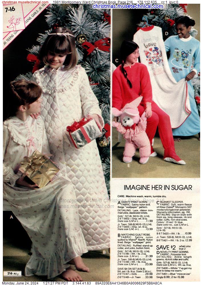1981 Montgomery Ward Christmas Book, Page 216
