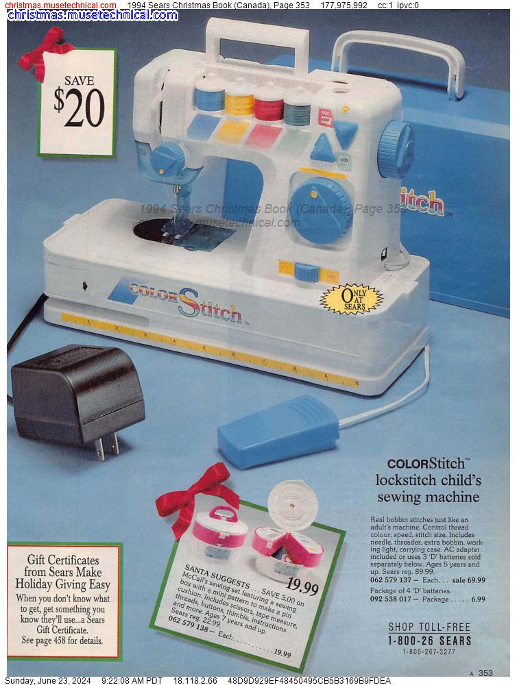 1994 Sears Christmas Book (Canada), Page 353