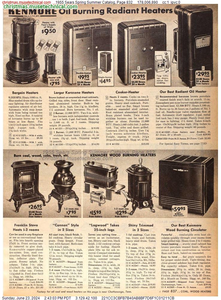 1955 Sears Spring Summer Catalog, Page 832
