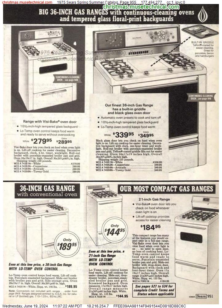 1975 Sears Spring Summer Catalog, Page 955