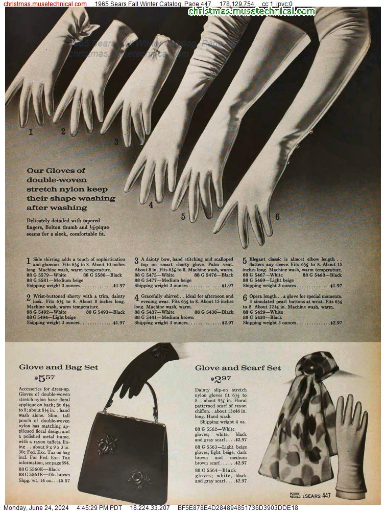 1965 Sears Fall Winter Catalog, Page 447