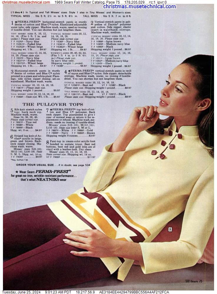 1969 Sears Fall Winter Catalog, Page 75