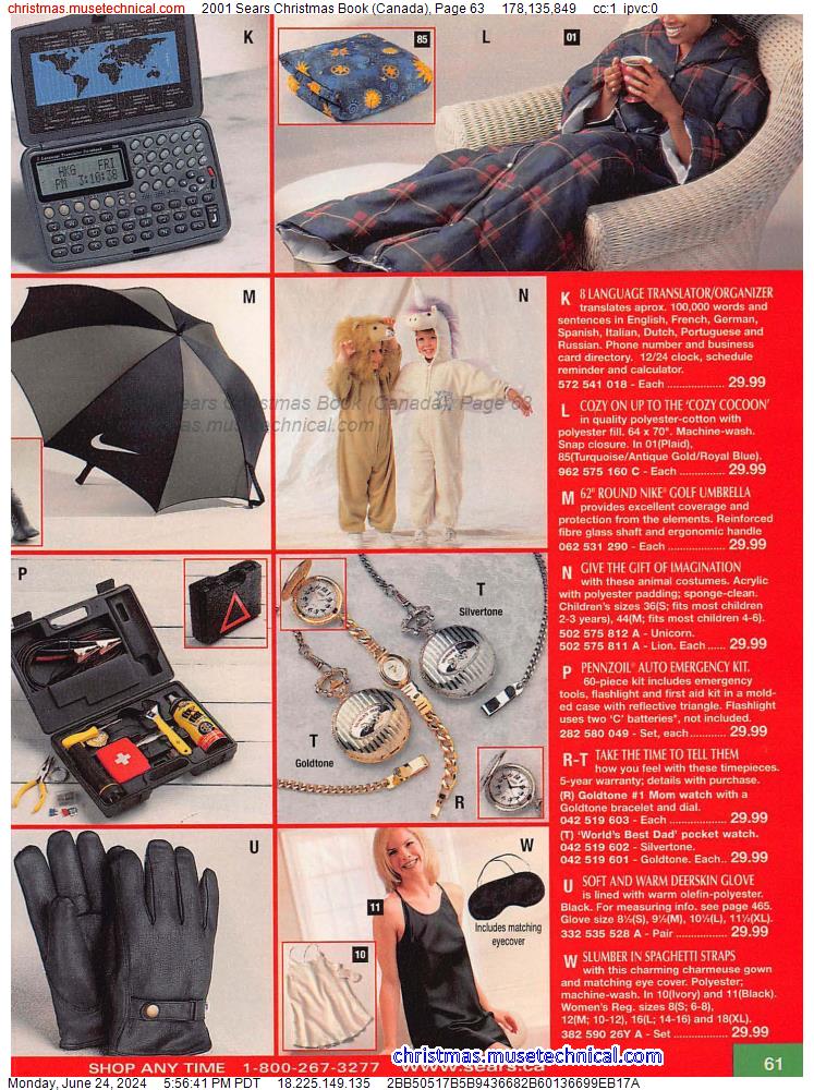 2001 Sears Christmas Book (Canada), Page 63