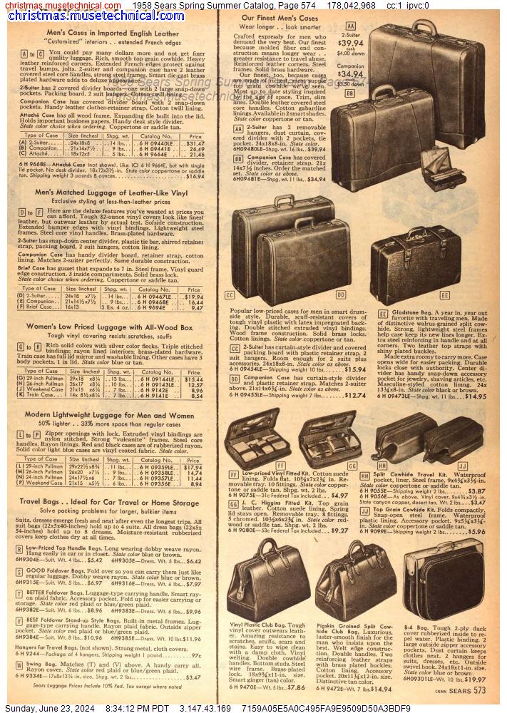 1958 Sears Spring Summer Catalog, Page 574
