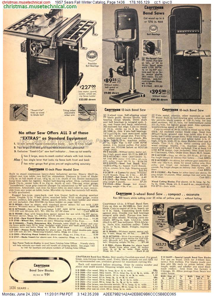 1957 Sears Fall Winter Catalog, Page 1436