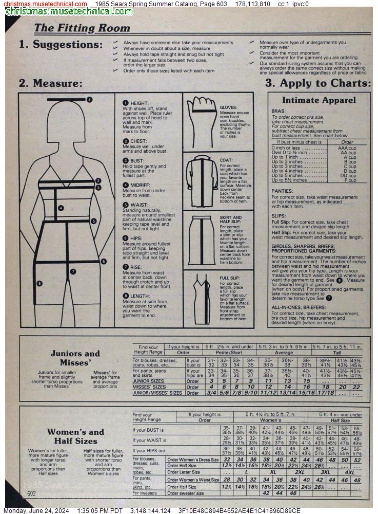 1985 Sears Spring Summer Catalog, Page 603