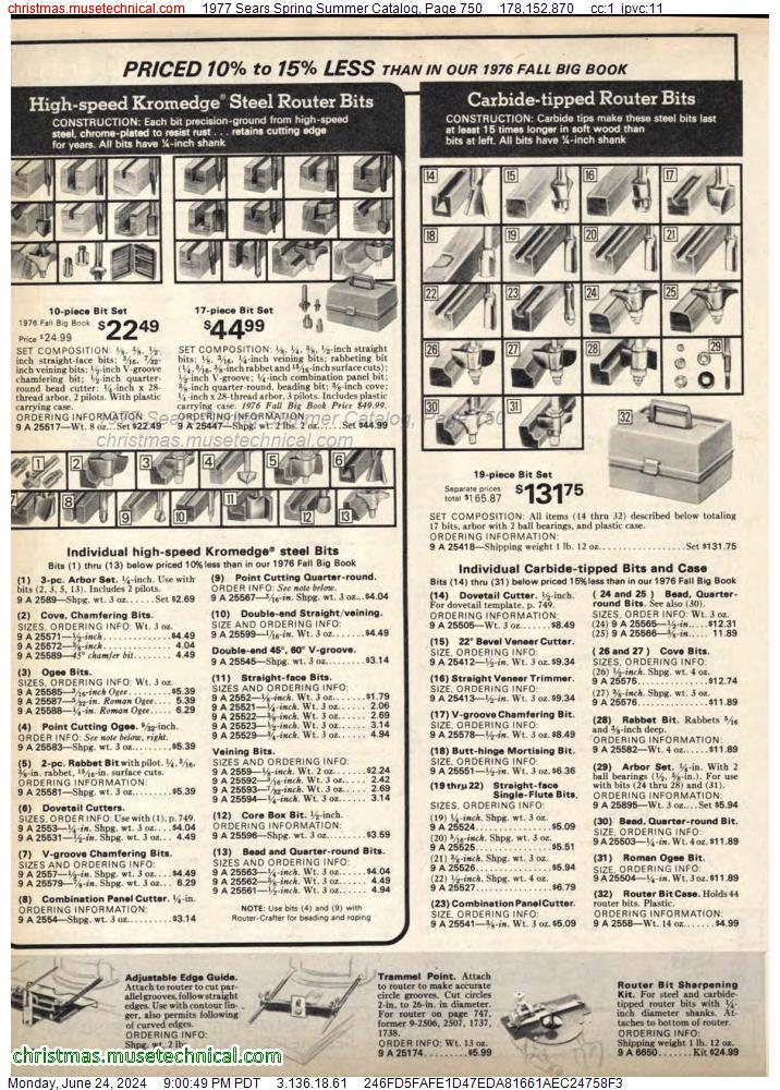 1977 Sears Spring Summer Catalog, Page 750