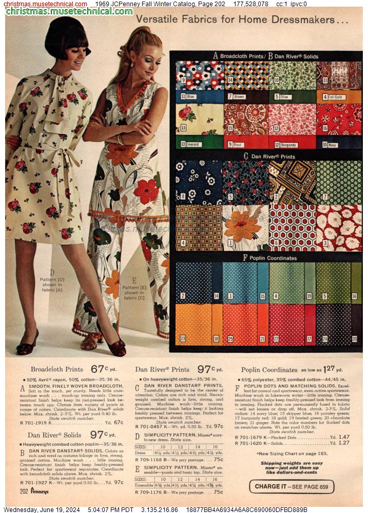 1969 JCPenney Fall Winter Catalog, Page 202