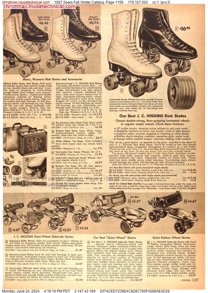 1957 Sears Fall Winter Catalog, Page 1156