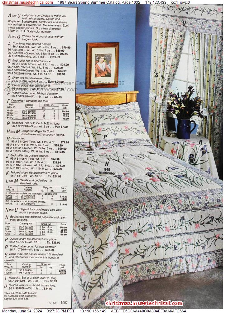 1987 Sears Spring Summer Catalog, Page 1032