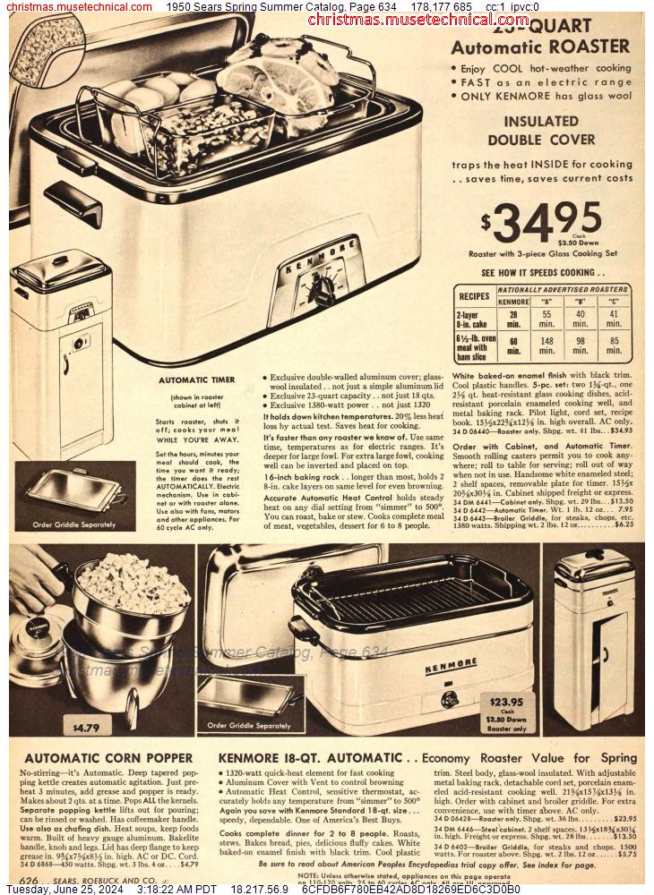 1950 Sears Spring Summer Catalog, Page 634