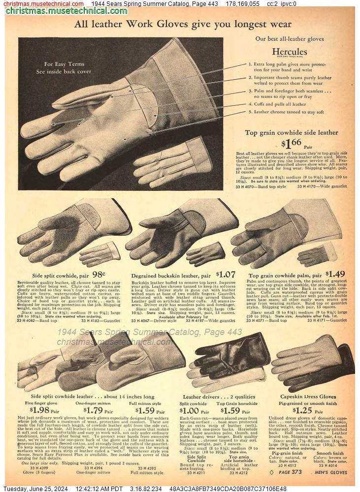 1944 Sears Spring Summer Catalog, Page 443