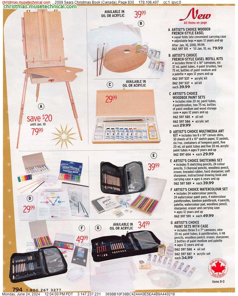 2009 Sears Christmas Book (Canada), Page 830