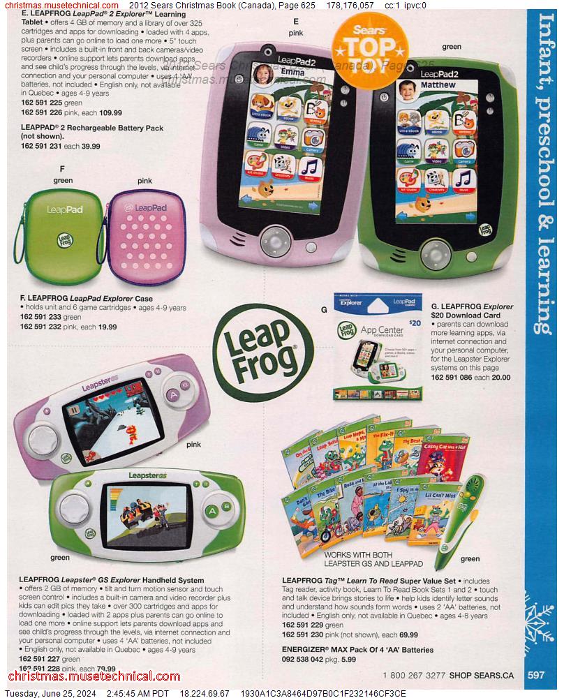 2012 Sears Christmas Book (Canada), Page 625