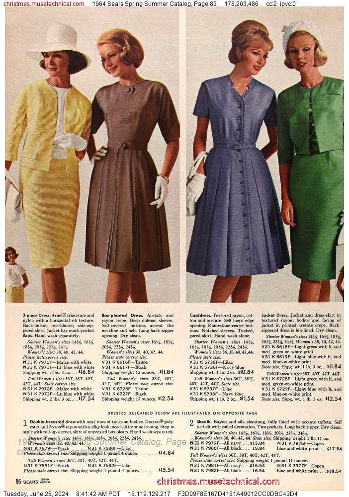 1964 Sears Spring Summer Catalog, Page 83