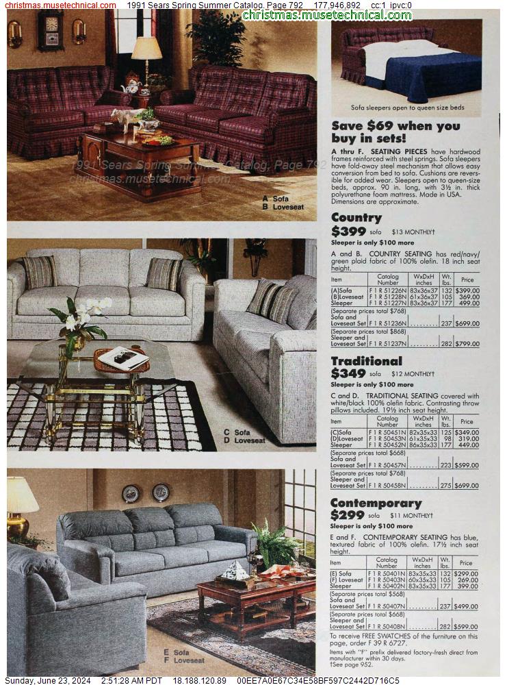 1991 Sears Spring Summer Catalog, Page 792