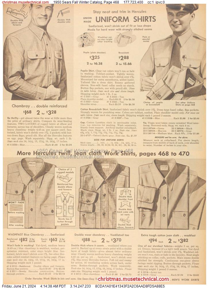 1950 Sears Fall Winter Catalog, Page 468
