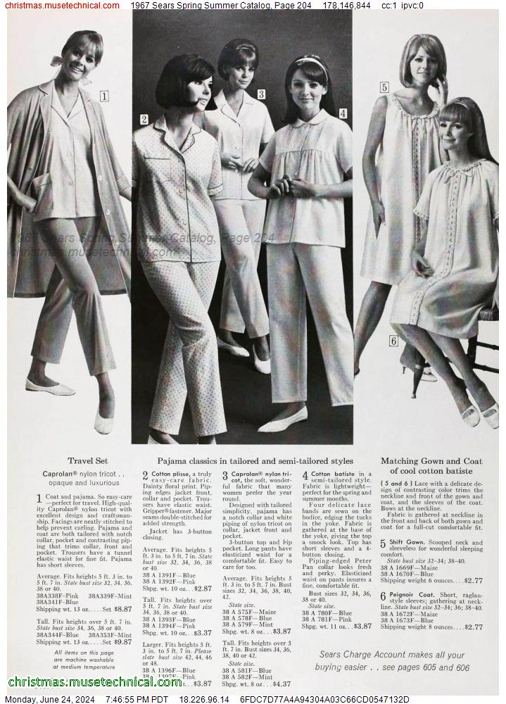 1967 Sears Spring Summer Catalog, Page 204