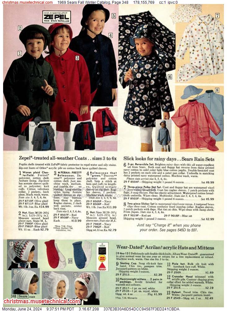 1969 Sears Fall Winter Catalog, Page 348