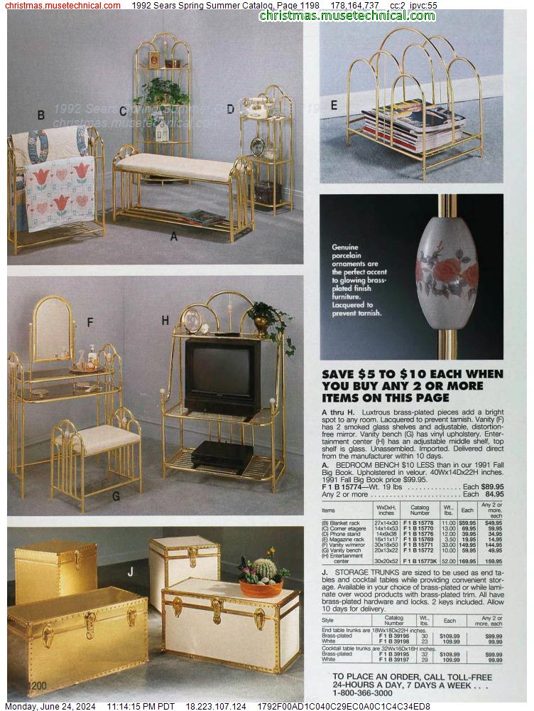 1992 Sears Spring Summer Catalog, Page 1198