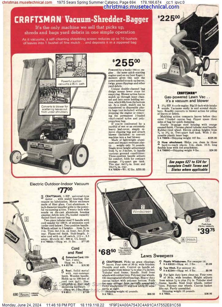 1975 Sears Spring Summer Catalog, Page 694