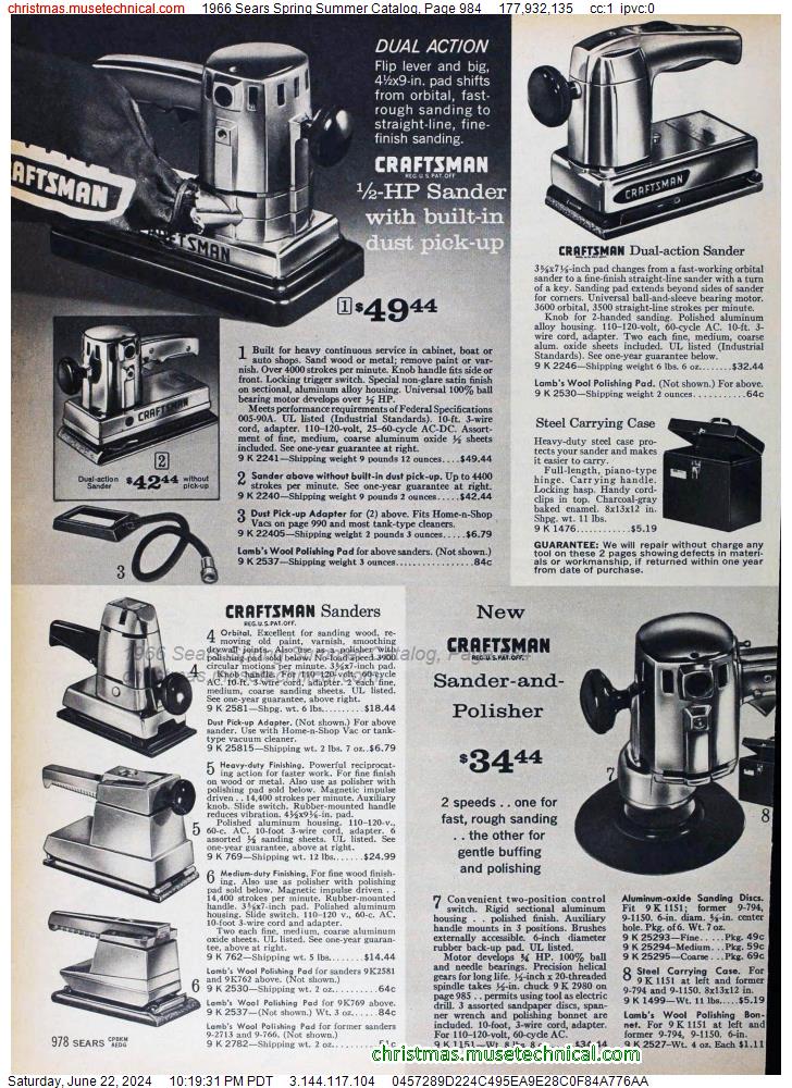 1966 Sears Spring Summer Catalog, Page 984