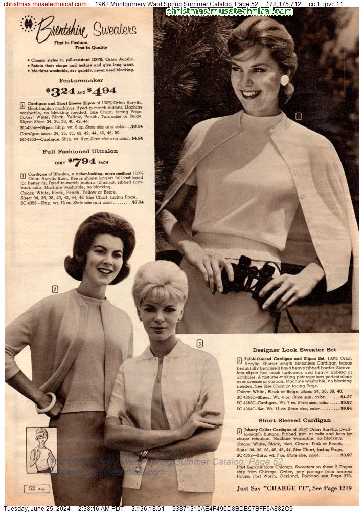 1962 Montgomery Ward Spring Summer Catalog, Page 52
