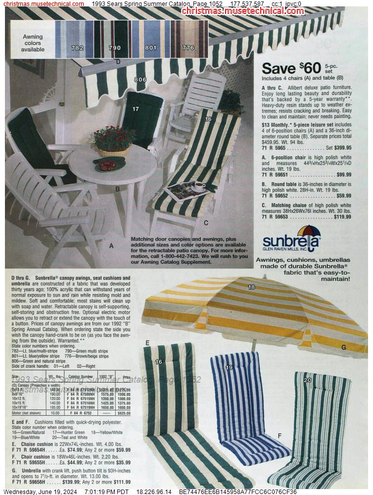 1993 Sears Spring Summer Catalog, Page 1052