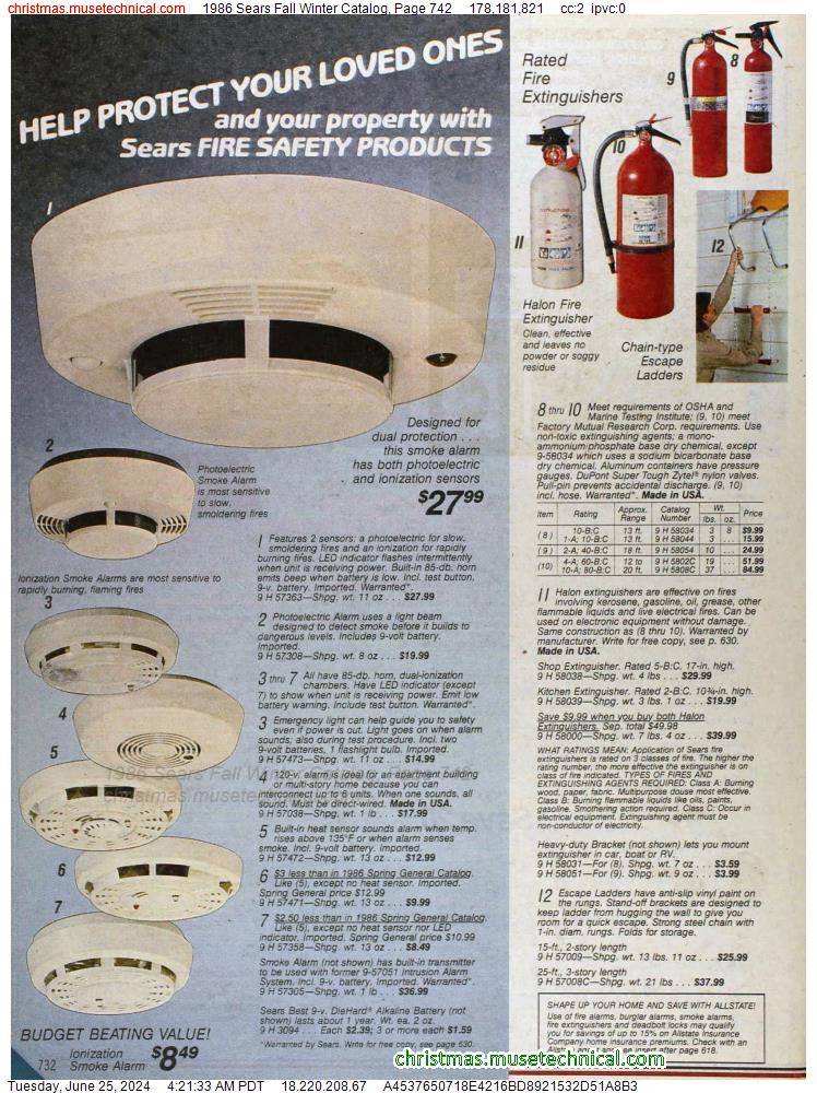 1986 Sears Fall Winter Catalog, Page 742