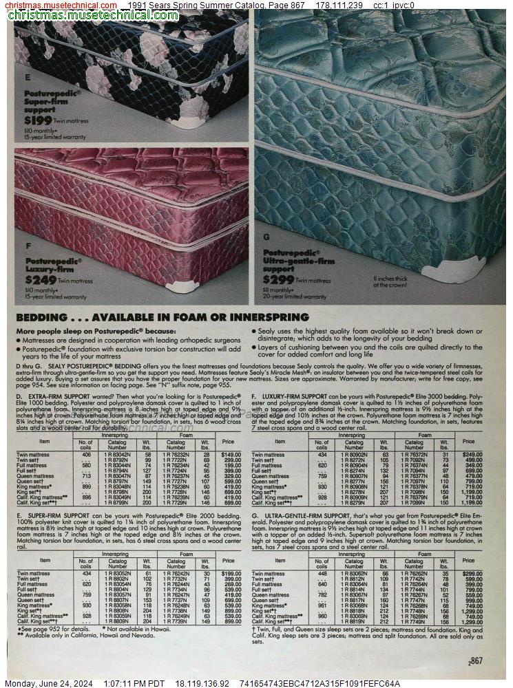 1991 Sears Spring Summer Catalog, Page 867