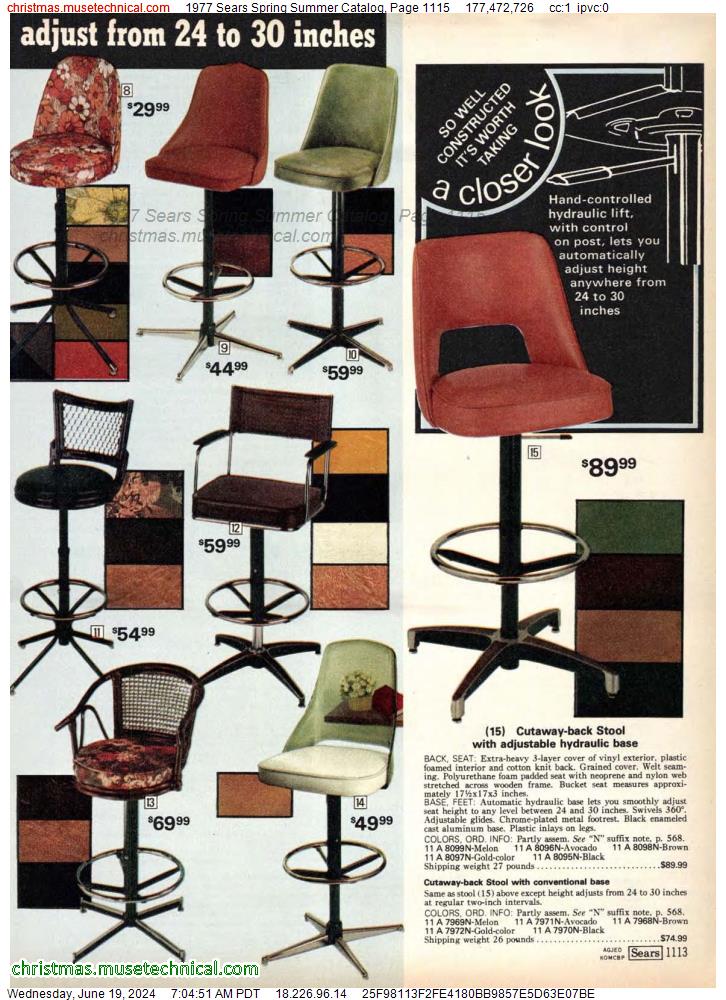 1977 Sears Spring Summer Catalog, Page 1115