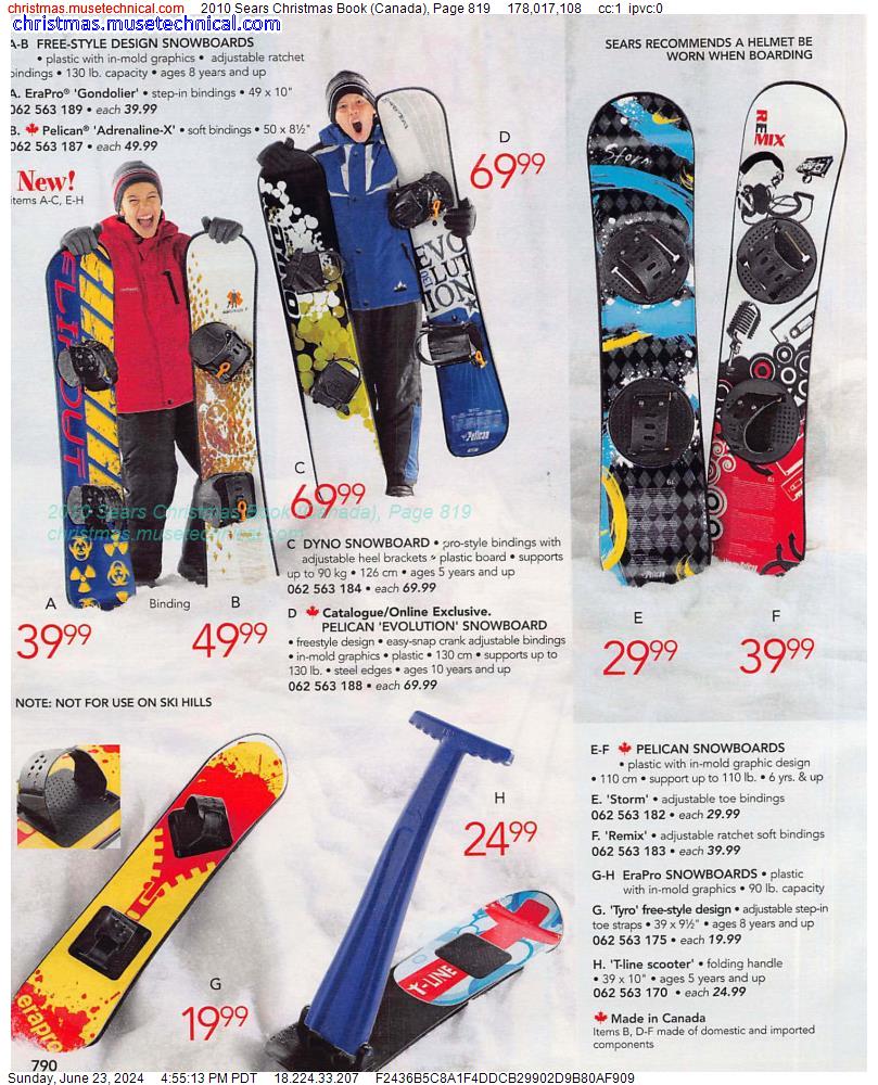 2010 Sears Christmas Book (Canada), Page 819