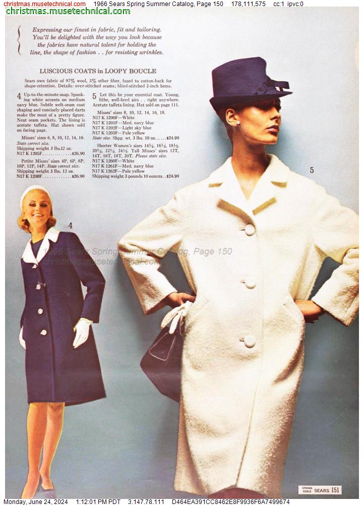 1966 Sears Spring Summer Catalog, Page 150