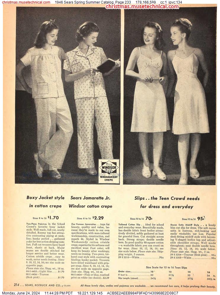 1946 Sears Spring Summer Catalog, Page 233