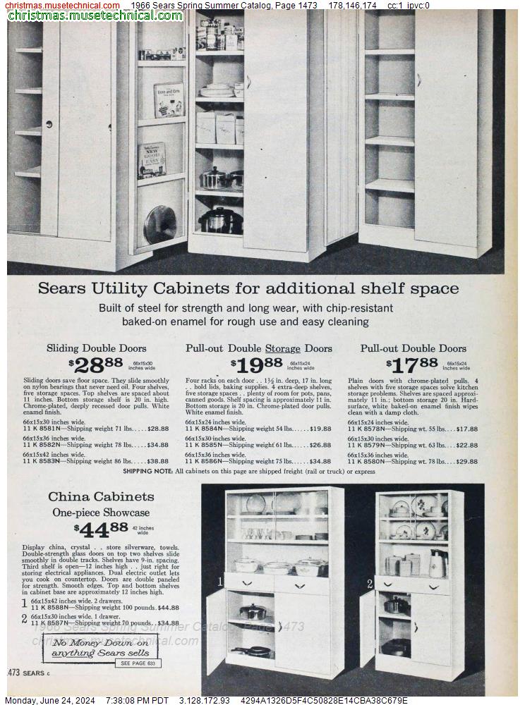 1966 Sears Spring Summer Catalog, Page 1473