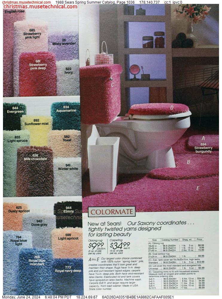 1988 Sears Spring Summer Catalog, Page 1036